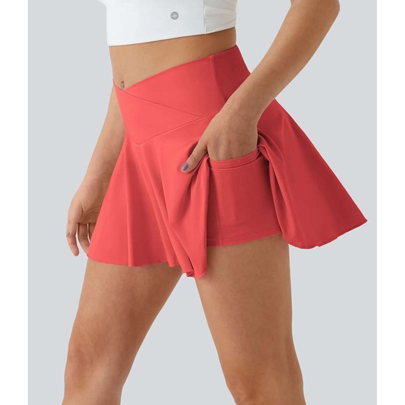 Halara SoftlyZero Airy High Waisted Crossover 2-in-1‎ Cool Touch Tennis Skirt S - Picture 2 of 8